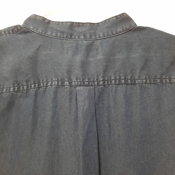 DL 1961 Gansevoort Sleeveless Top Washed Black Overdye Frayed Hem Womens Size S - Picture 13 of 16